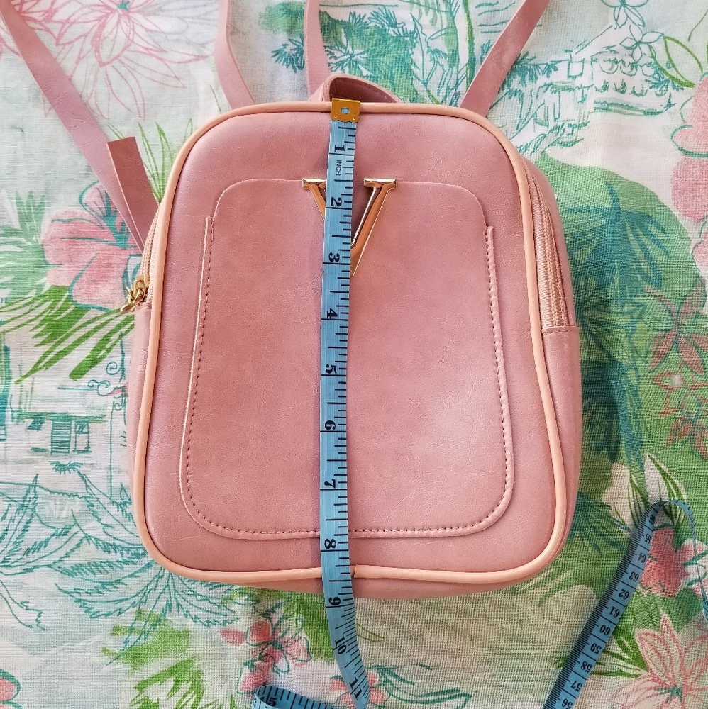 Pink PU Backpack - Picture 2 of 6